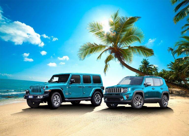 限定車「Jeep® Wrangler」ならびに「Jeep® Renegade」に海の雰囲気を演出した特別色の限定車「BIKINI