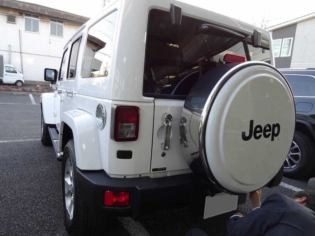 【美品】Jeep タイヤカバー　 ステンレス　ハードタイヤカバー