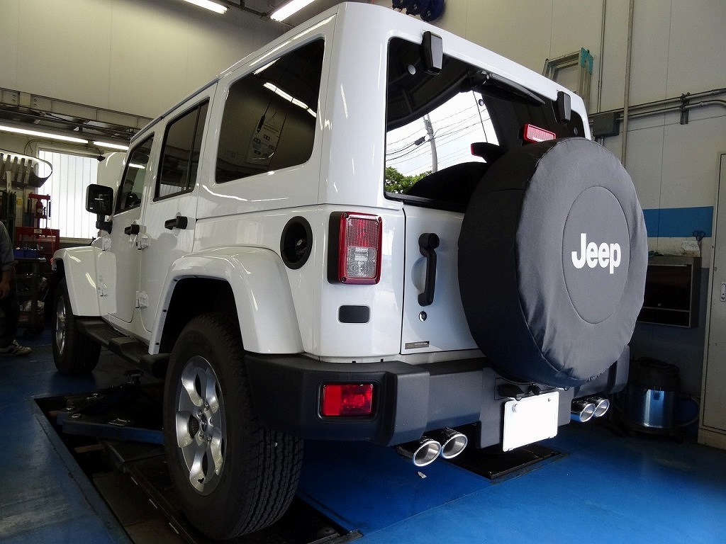 JEEP JK ラングラー 2ドア 4ドア 2本出し 10Φ マフラー ブラック 最終